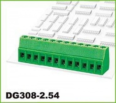 DG308-2.54 (스크류 PCB 터미널블럭, 핀간격 : 2.54mm피치)
